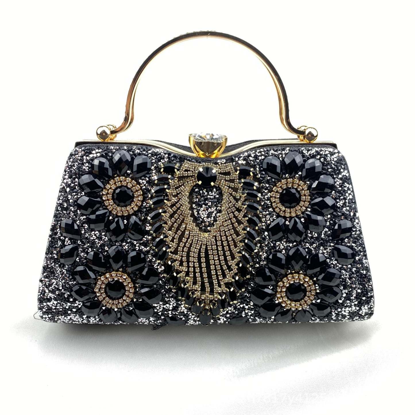 Shiny Hand Clutch Bags with Imitation Diamonds