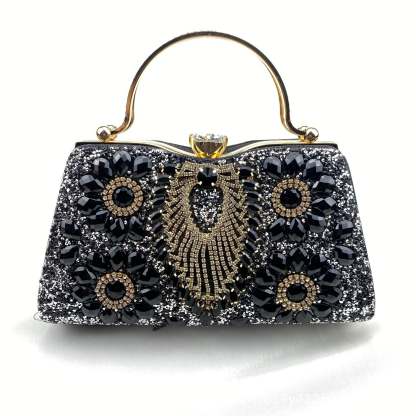 Shiny Hand Clutch Bags with Imitation Diamonds