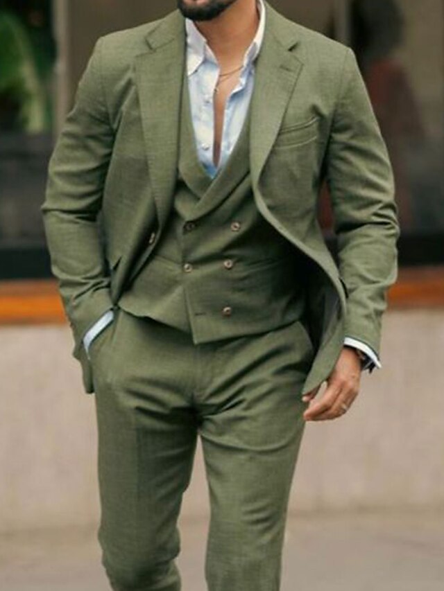 Two-Piece Wedding Suit For Men In Tailored Fit With Single Breasted Two-Button Design