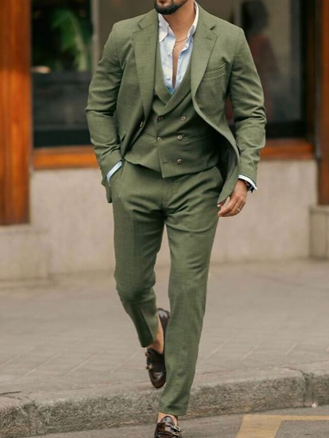 Two-Piece Wedding Suit For Men In Tailored Fit With Single Breasted Two-Button Design