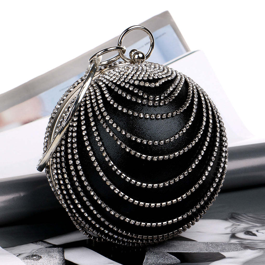 Fashionable Versatile Clutch Bags with Imitation Diamond Tassels