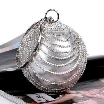 Fashionable Versatile Clutch Bags with Imitation Diamond Tassels