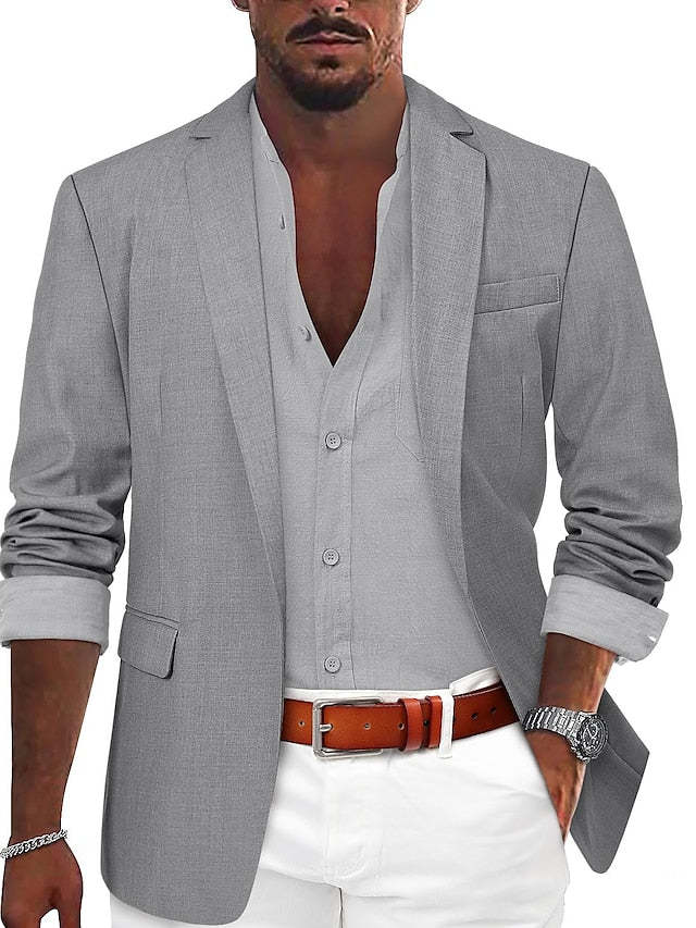 Single-Button Casual Jacket For Men With A Tailored Fit