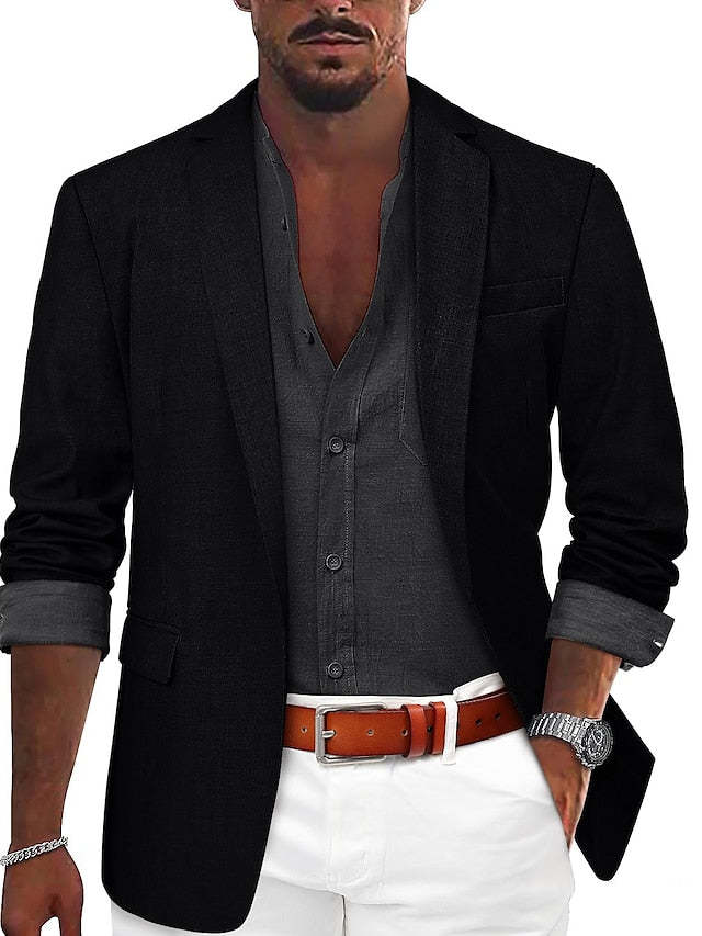 Single-Button Casual Jacket For Men With A Tailored Fit