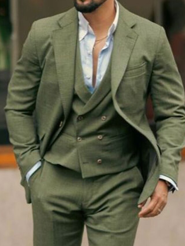 Two-Piece Wedding Suit For Men In Tailored Fit With Single Breasted Two-Button Design