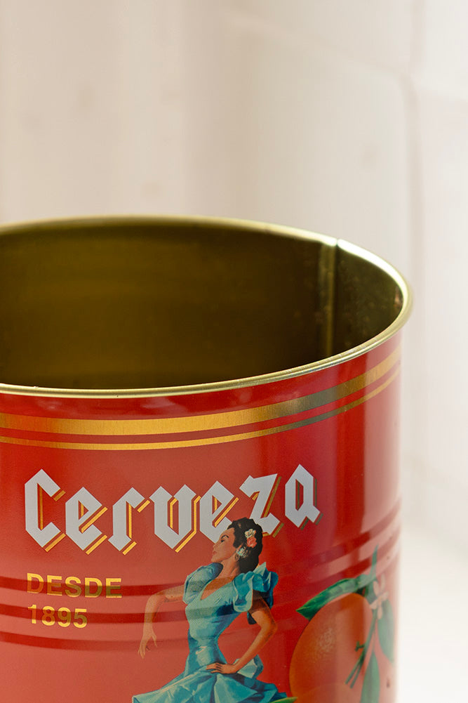 Set Of 2 Flamenco & Orange Kitchen Storage Tins