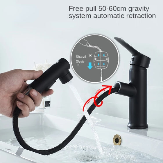 retractable spray faucet