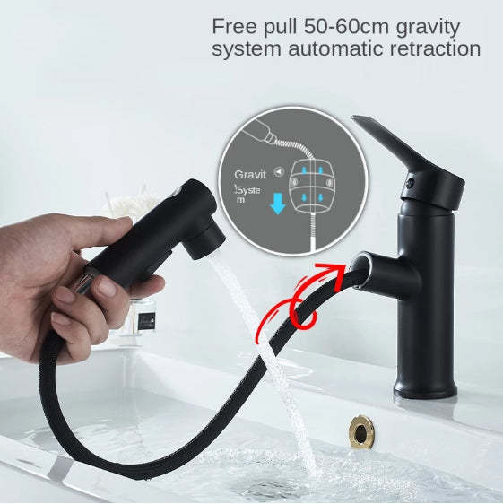 retractable spray faucet