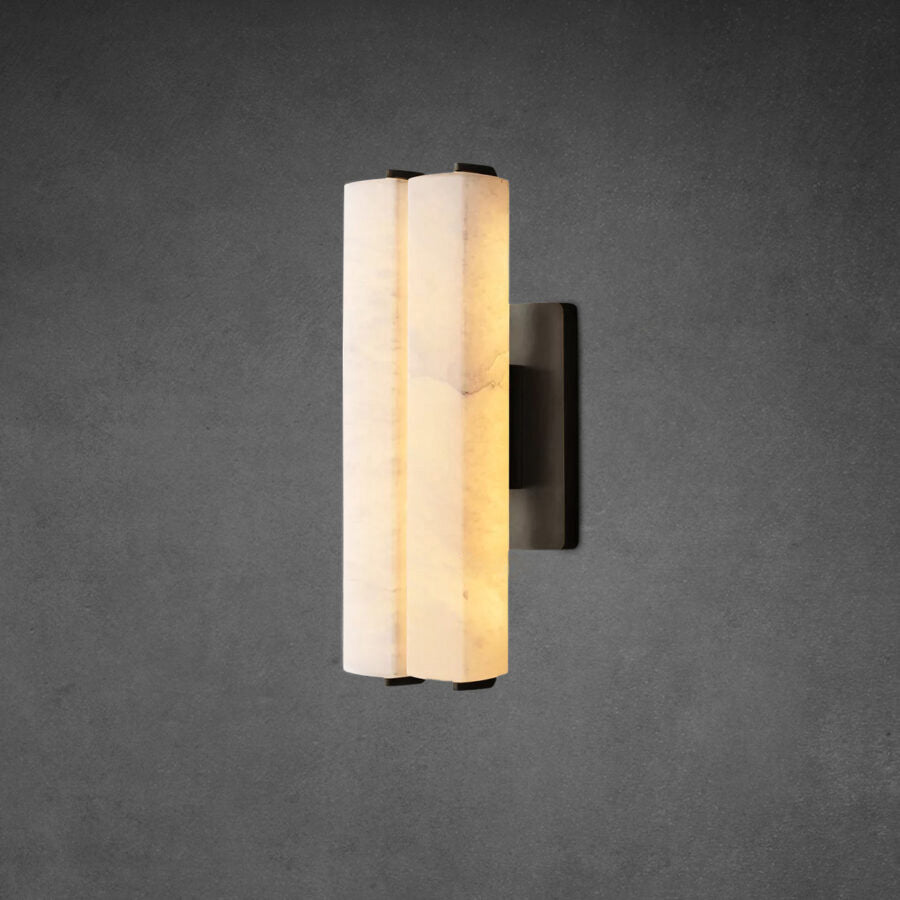 Auduban Alabaster Double Sconce-Vancei