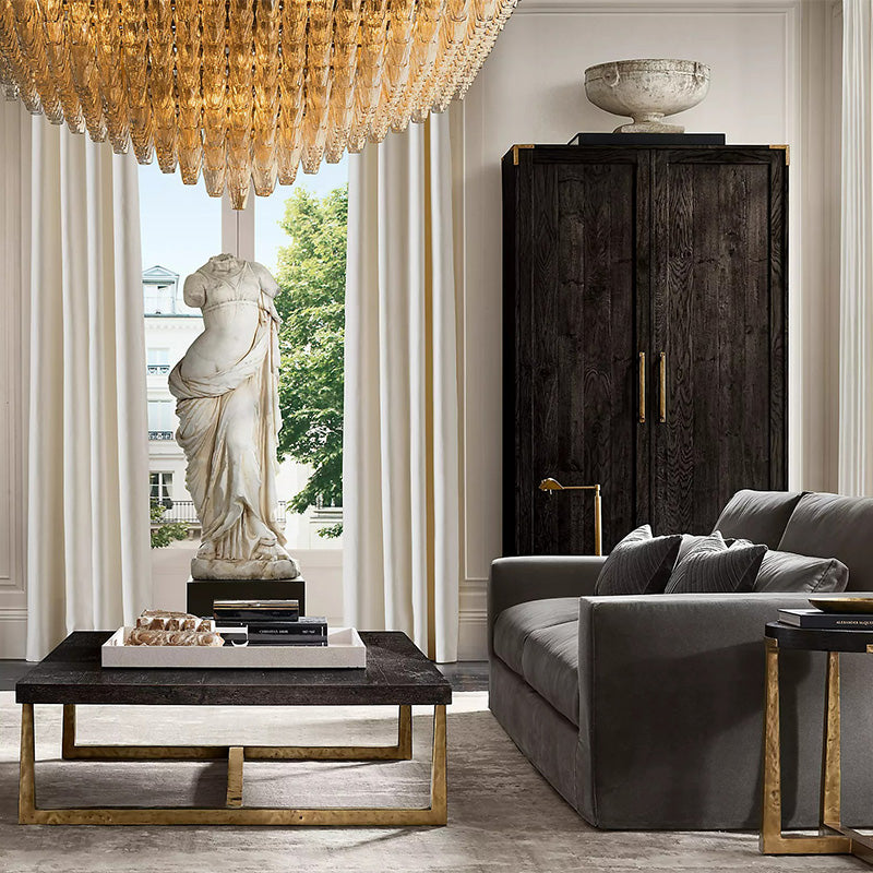 Evelyn Crystal Tiered Square Chandelier 32"