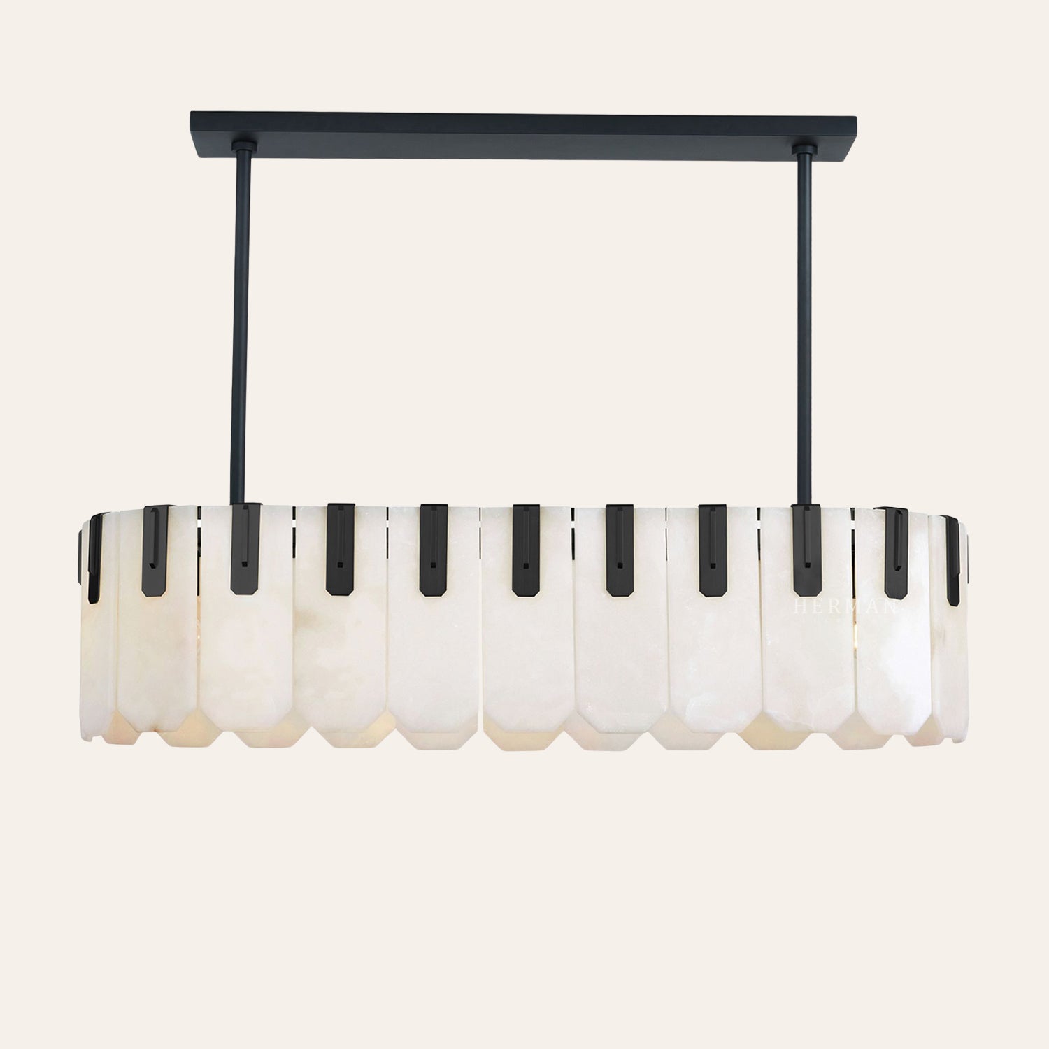 Nadia Alabaster Linear Chandelier 42" Width