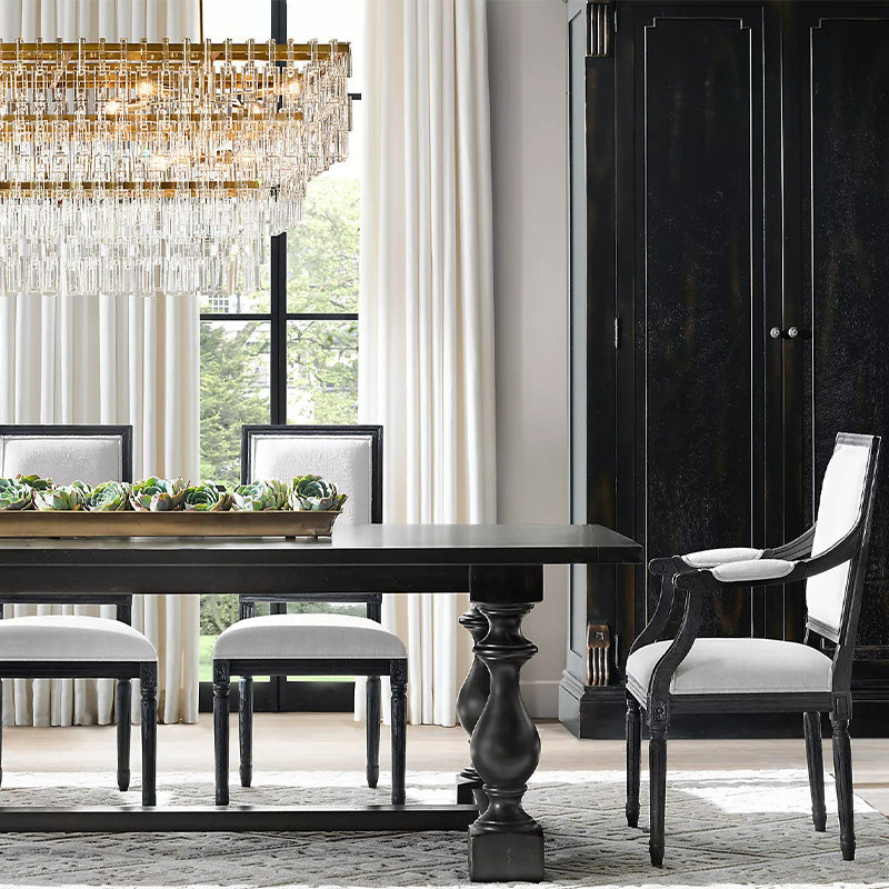 Mia 4 Tier Crystal Rectangular Chandelier 72"-Vancei