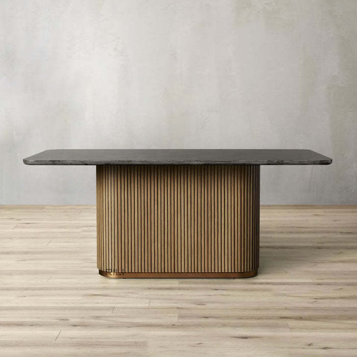 Finnley Dining Table Bluestone Carrara 120" ( customize)