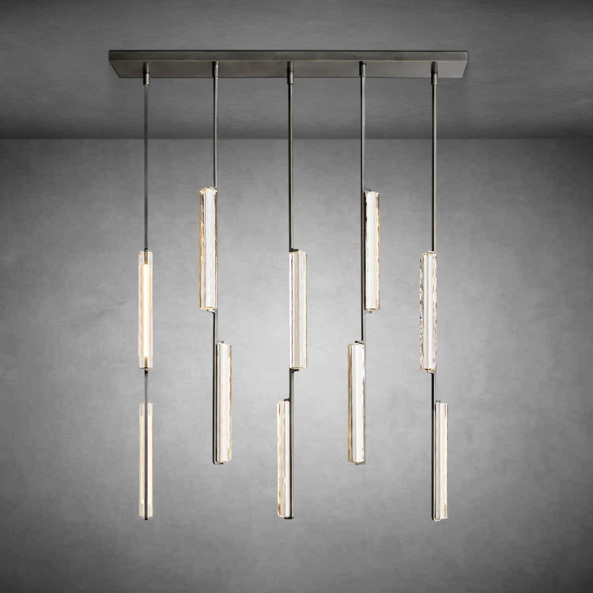 Auduban Crystal Linear Chandelier 54"-Vancei