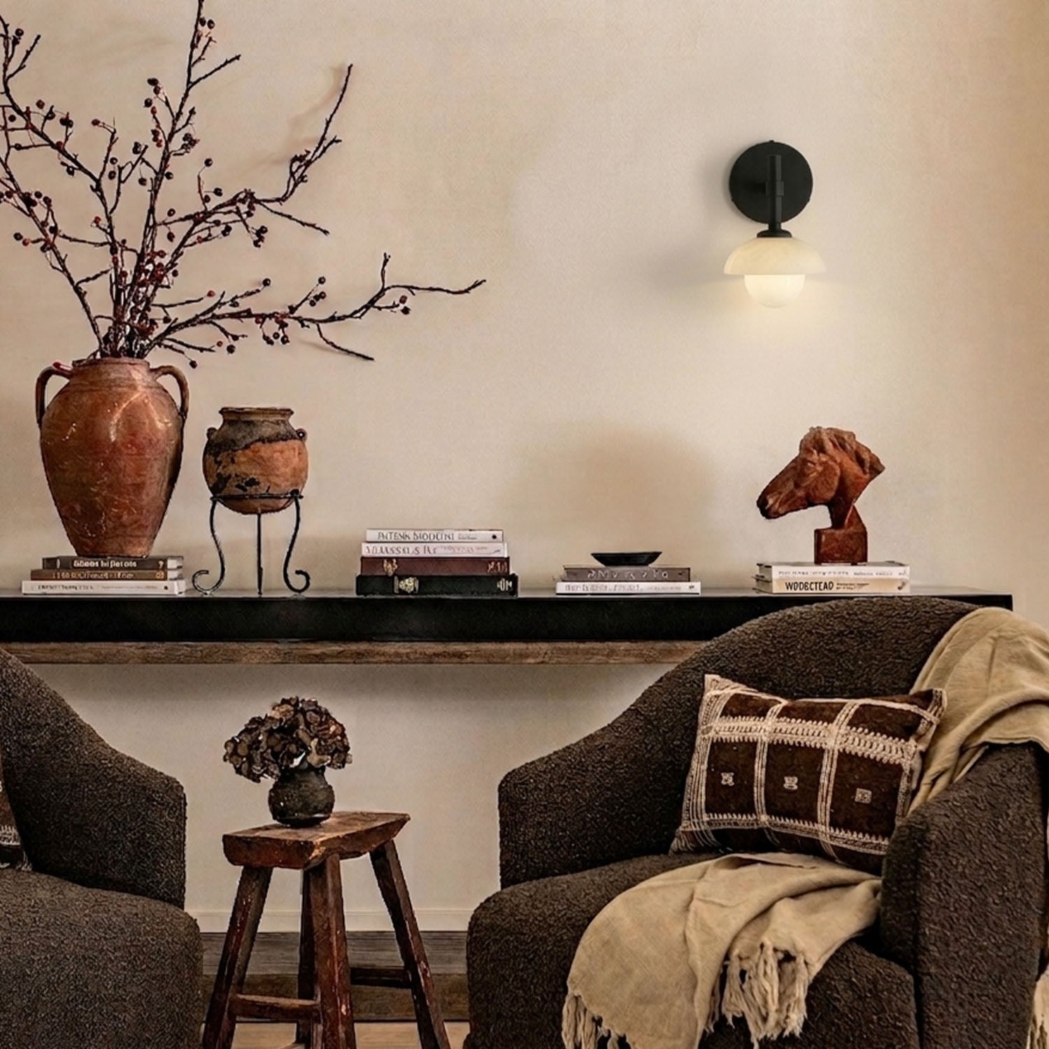 Glowen Alabaster Wall Sconce