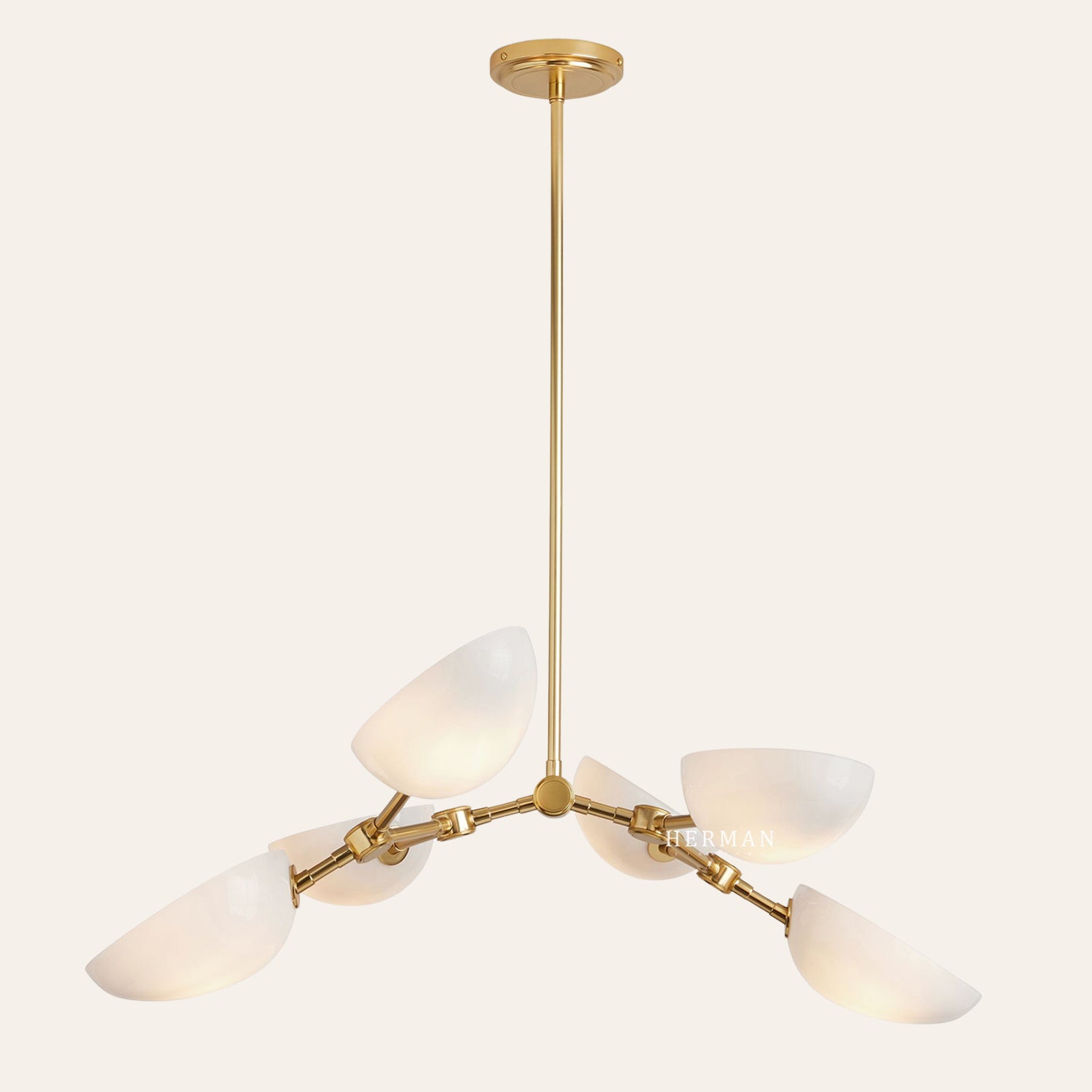 Argus Glass Chandelier 32" Width