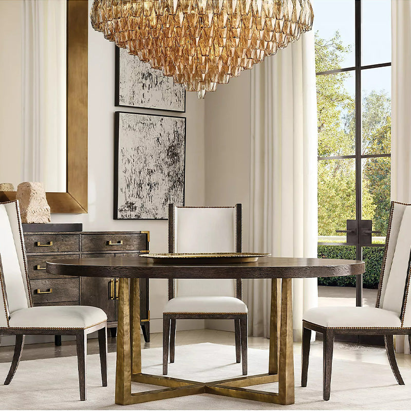 Chiara Clear Glass Tiered  Round Chandelier 37"-Vancei