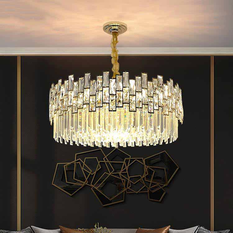 Palo clear Crystal Round Chandelier-Vancei