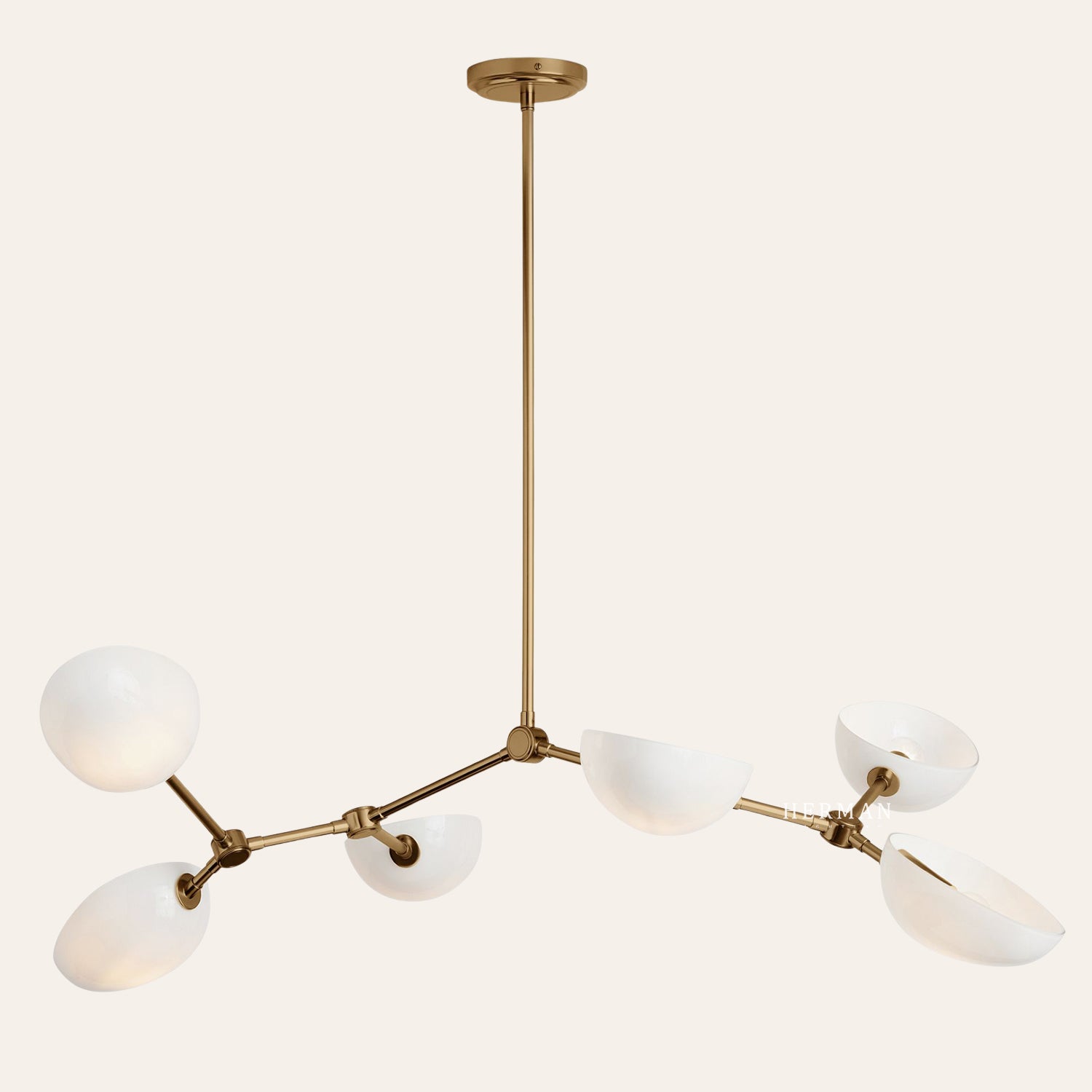 Argus Glass Chandelier 45" Width