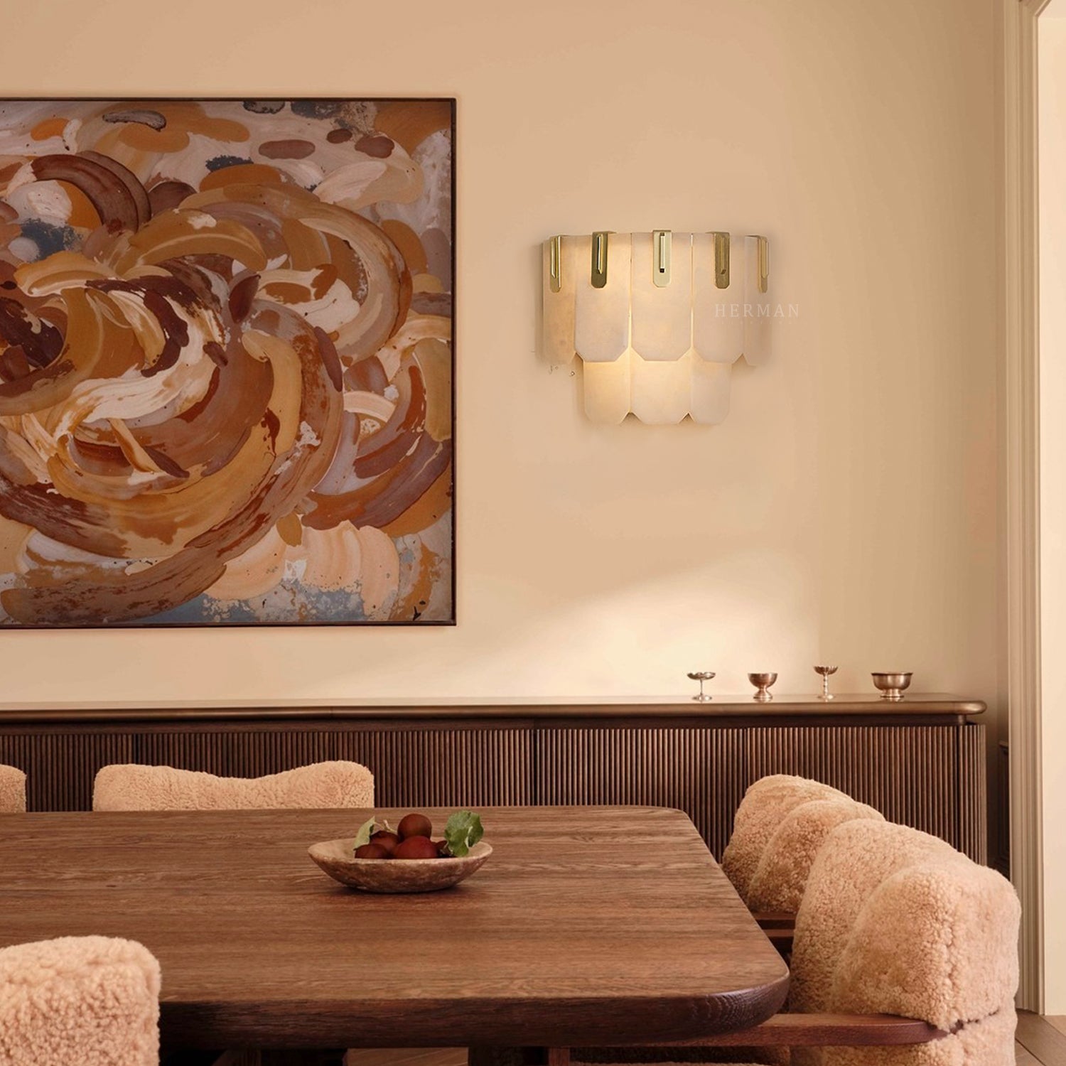 Nadia Alabaster LED Sconce