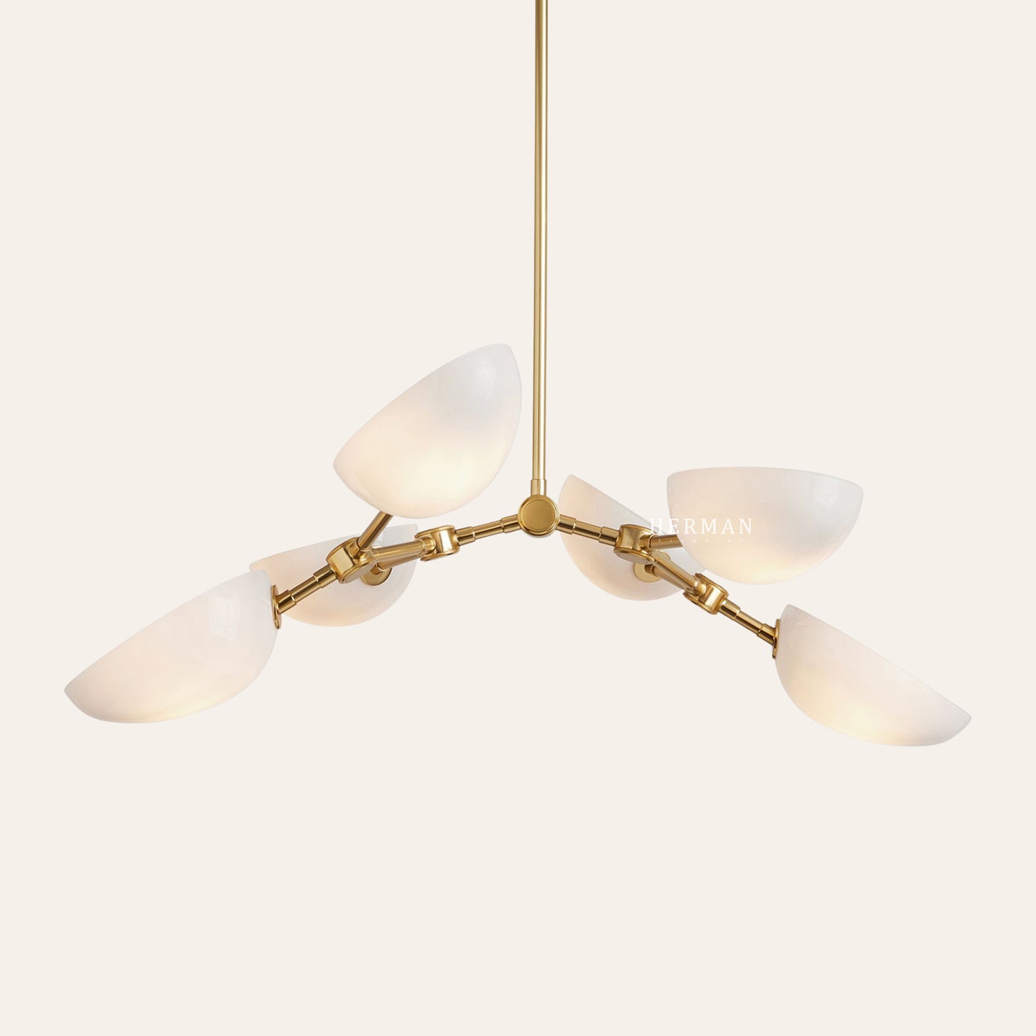 Argus Glass Chandelier 32" Width