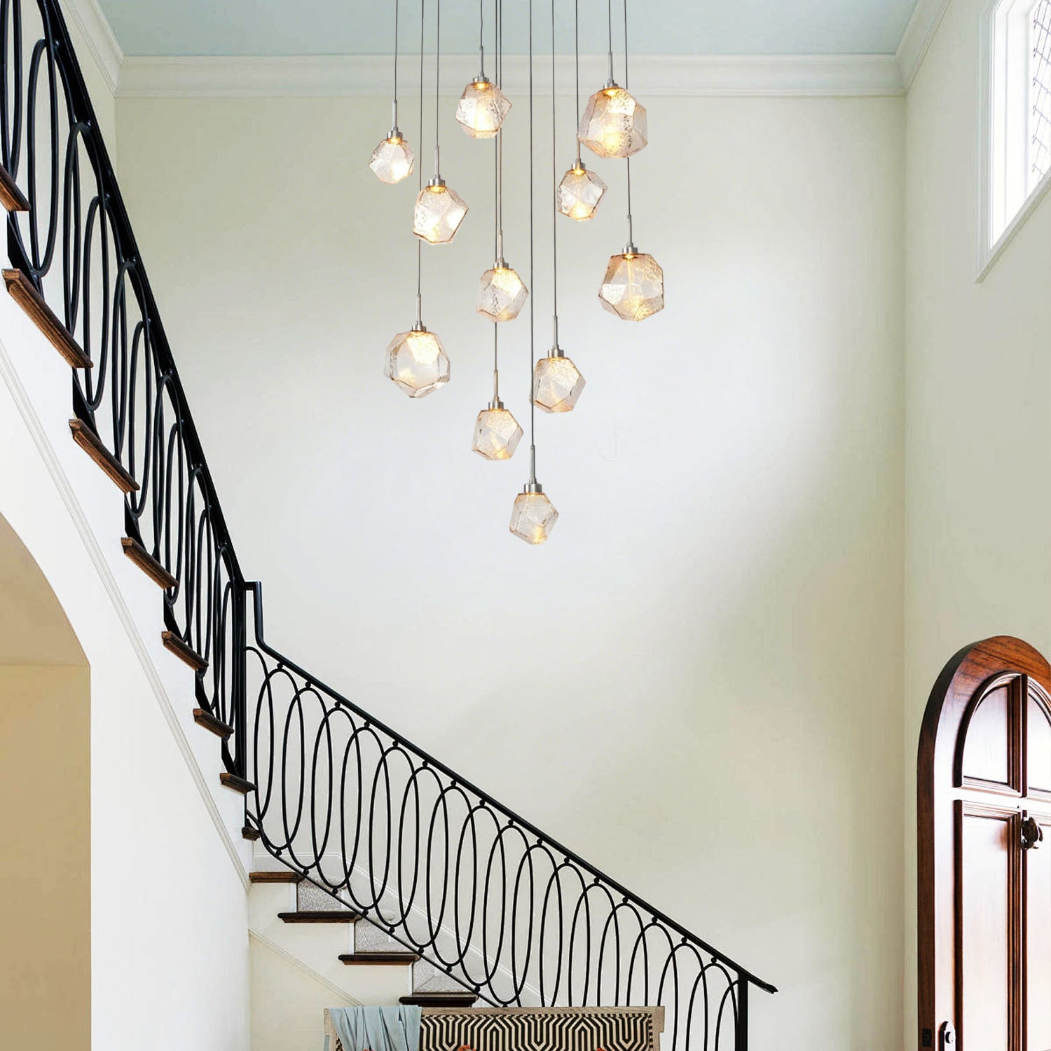 Art Twisted Round Chandelier