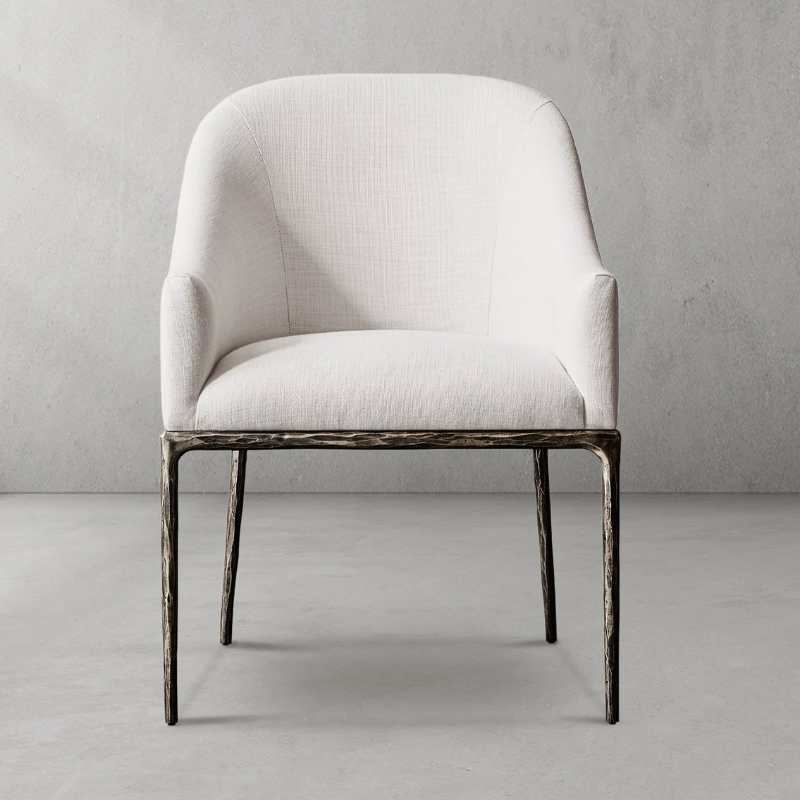 Thaddeus Slope Fabric Dining Armchair-Vancei