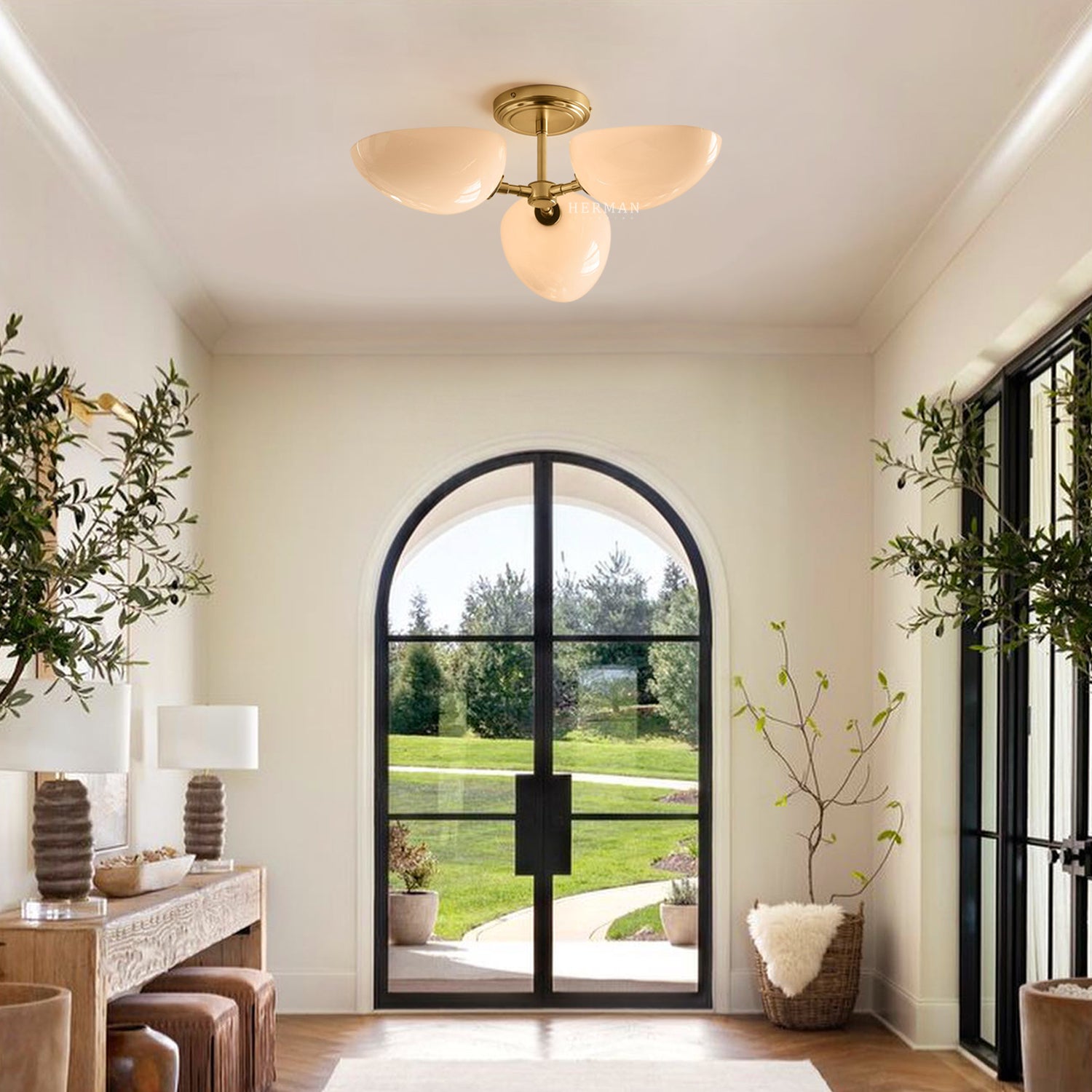 Argus Glass Semi-Flush Mount