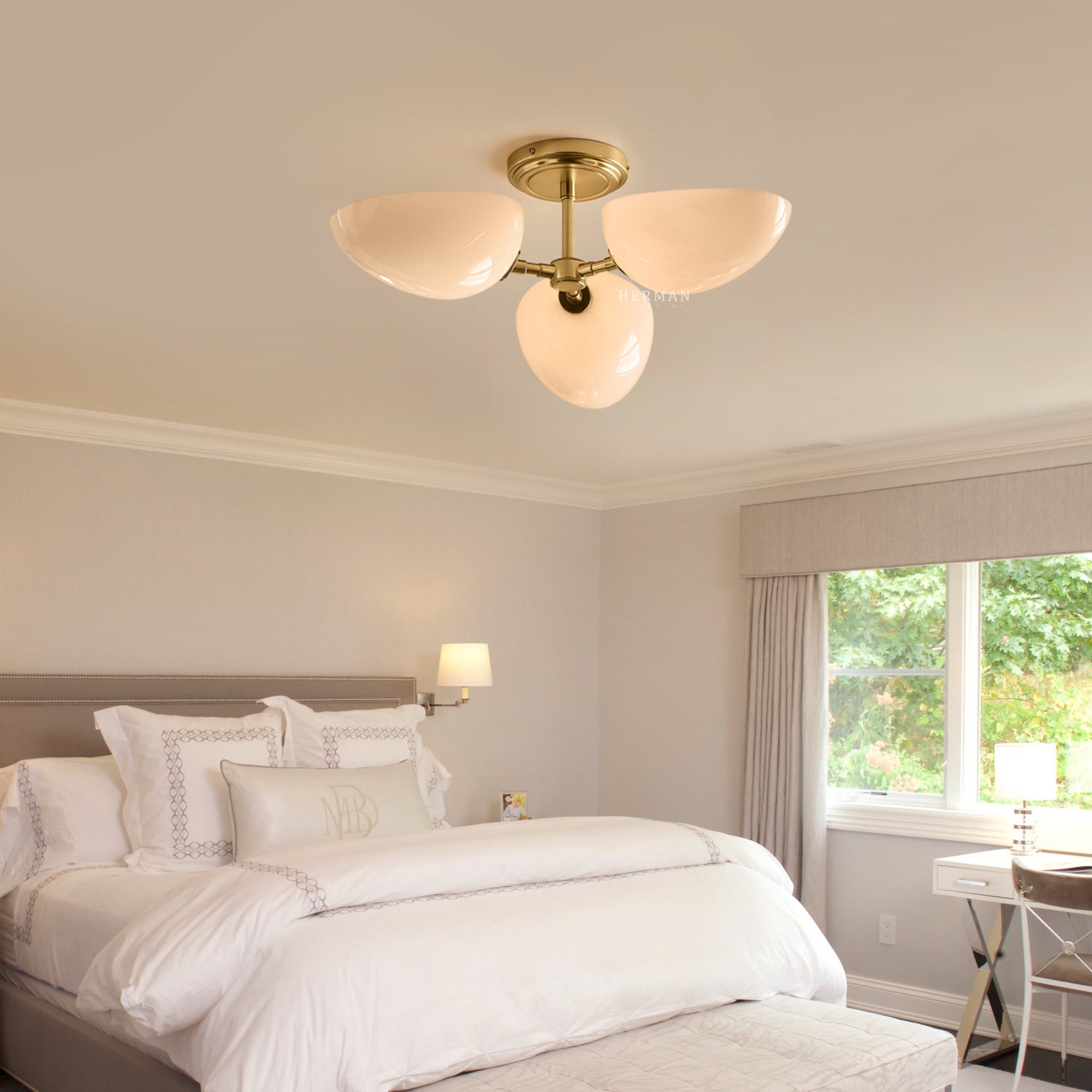 Argus Glass Semi-Flush Mount