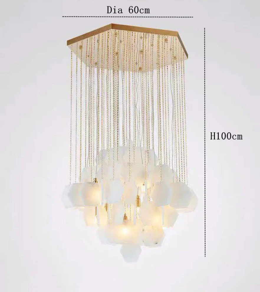 Moonshade Natural Marble Modern Pendant Chandelier