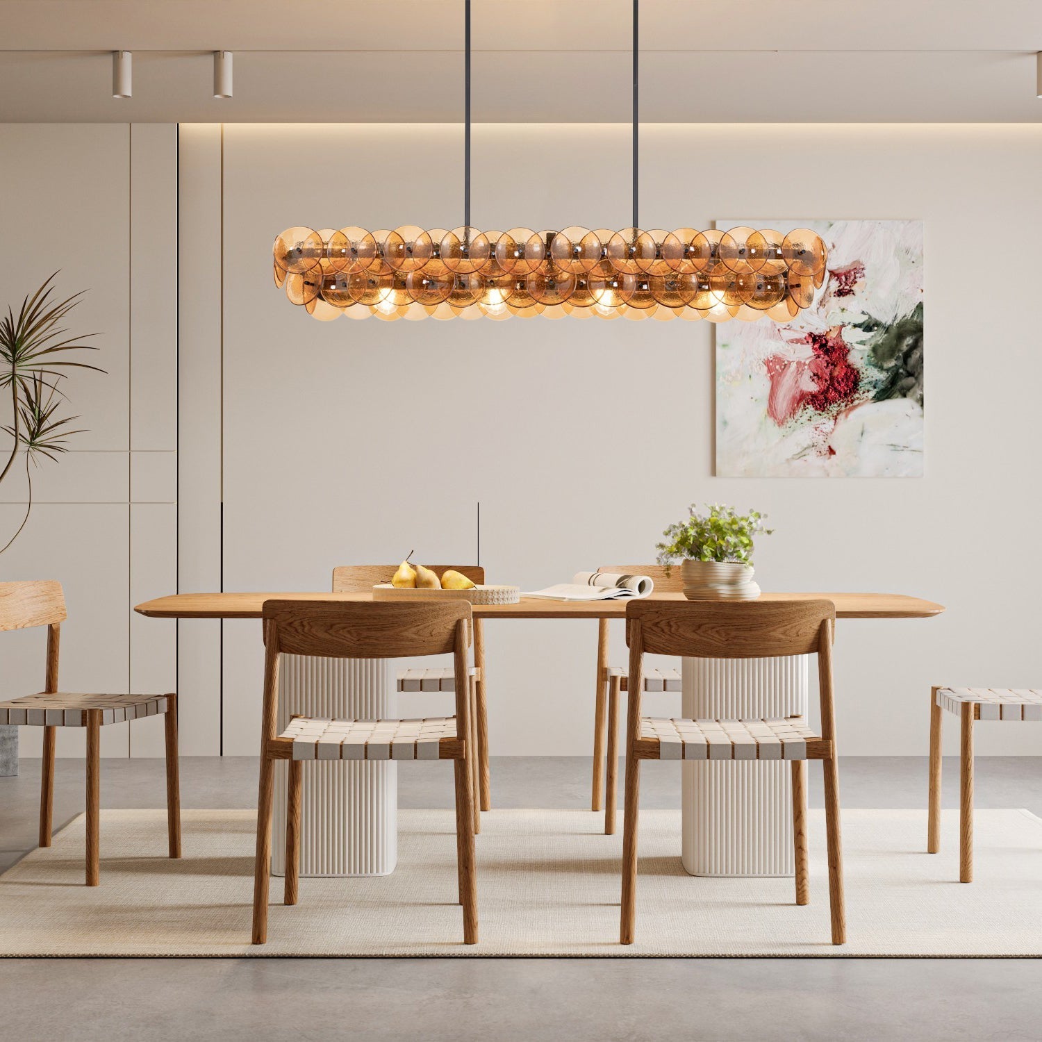 Loren Linear Glass Chandelier
