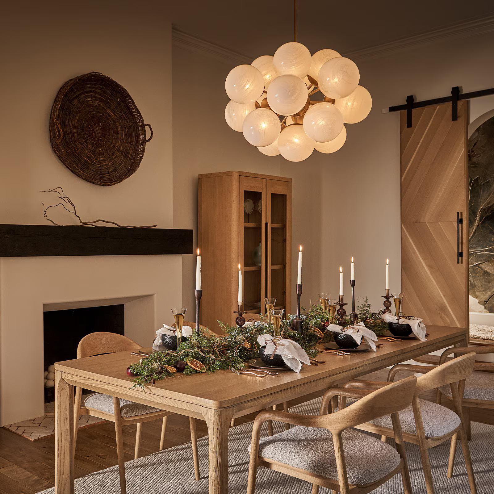 Mandoza Brass Glass Chandelier-Vancei