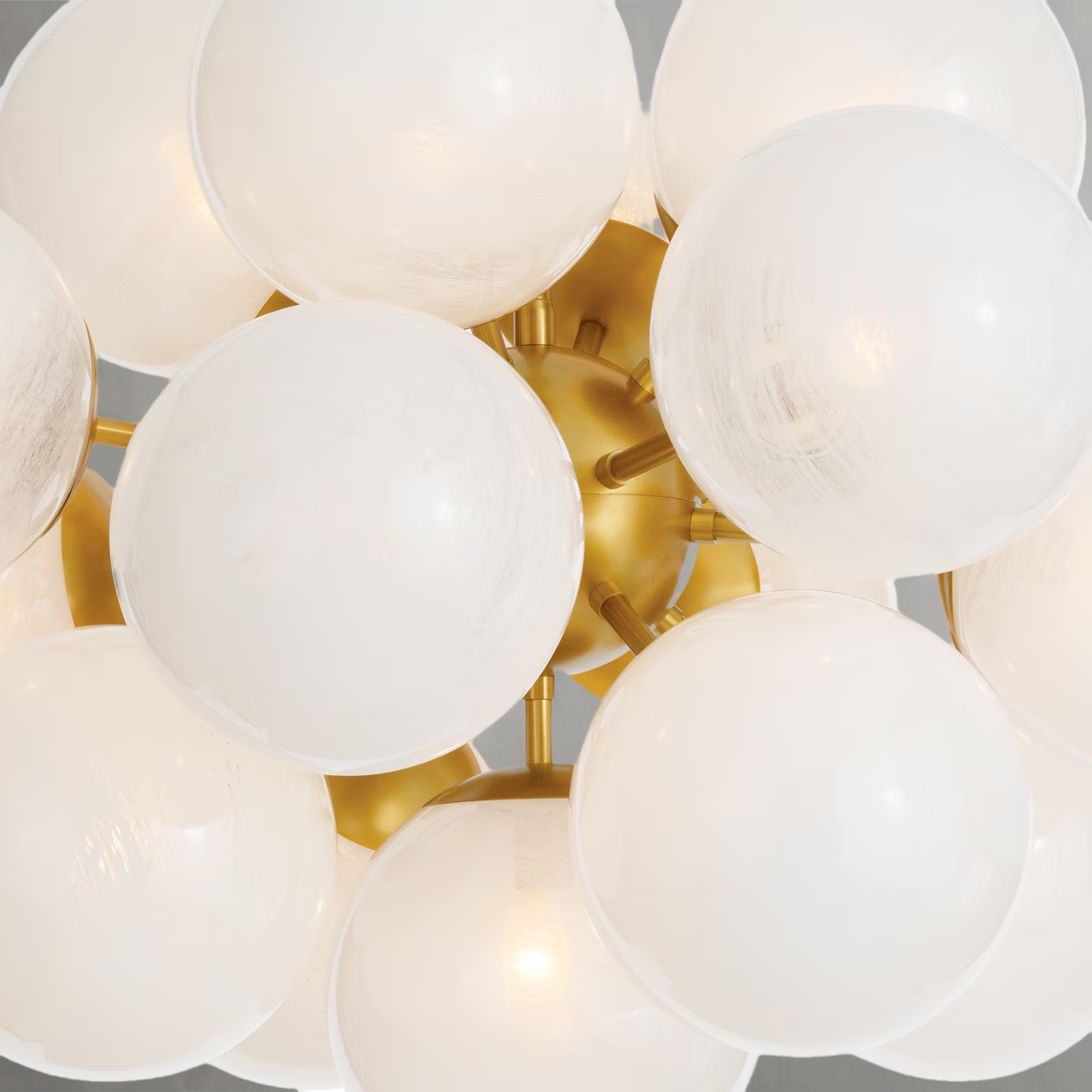 Mandoza Brass Glass Chandelier-Vancei