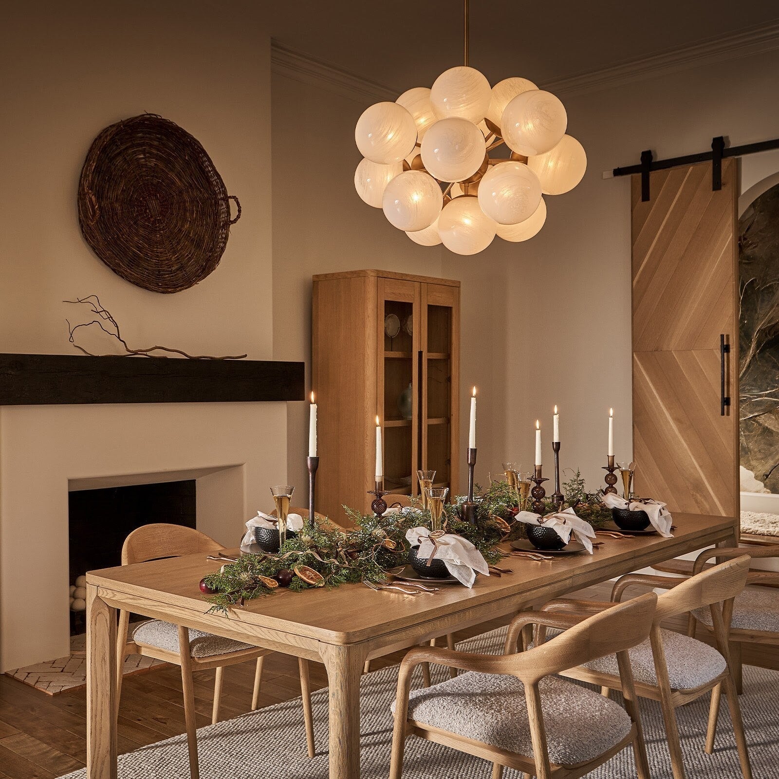 Mandoza Nickel Glass Chandelier-Vancei