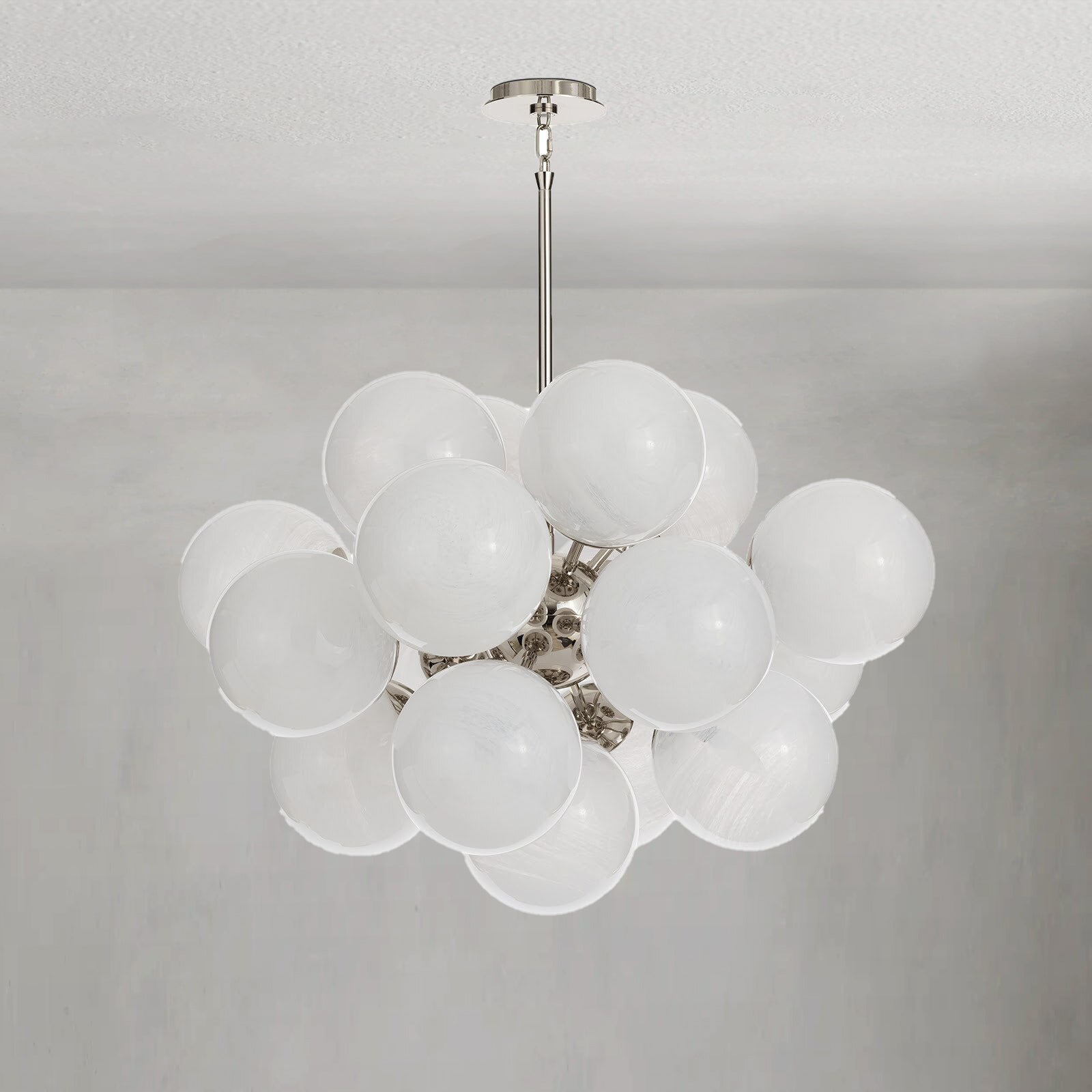 Mandoza Nickel Glass Chandelier-Vancei