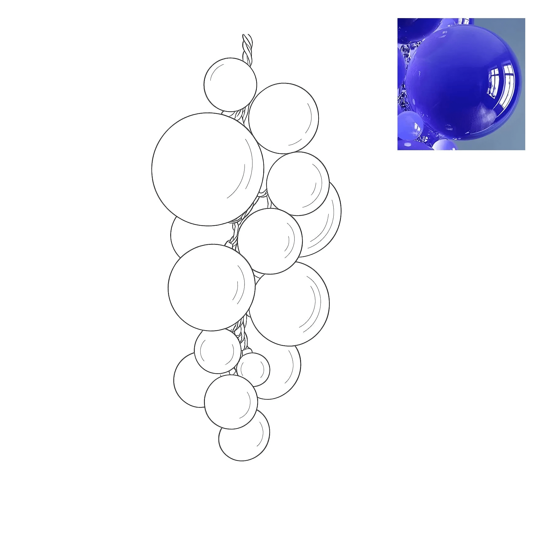Velymo Grapetta Chandelier
