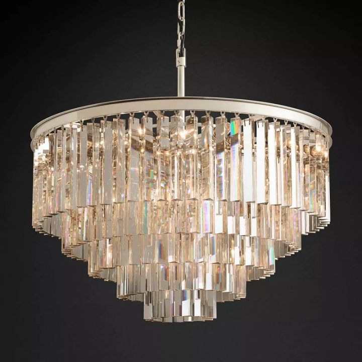 Kelly 5-Layer Crystal Round Chandelier 32"-Vancei