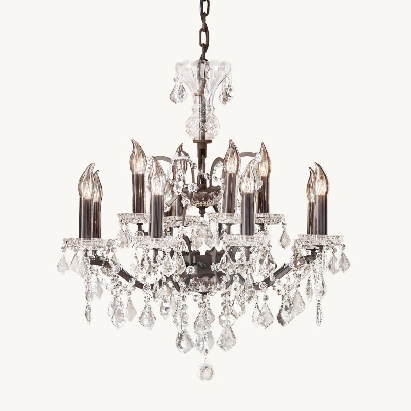 19TH C. Rococo Crystal Outdoor Chandelier-Vancei