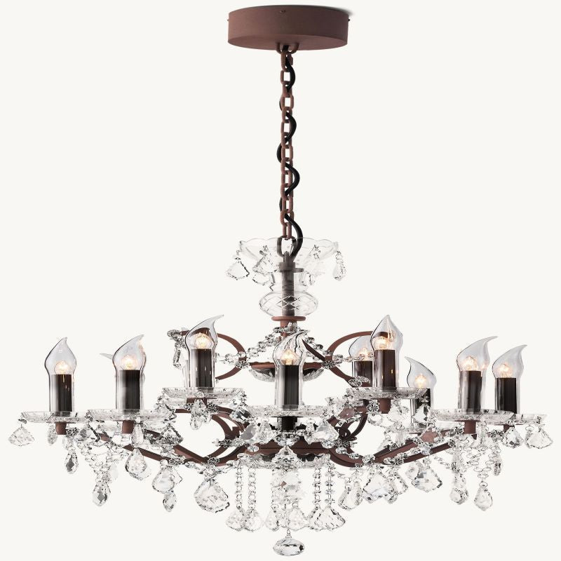 19TH C. Rococo Crystal Outdoor Chandelier-Vancei