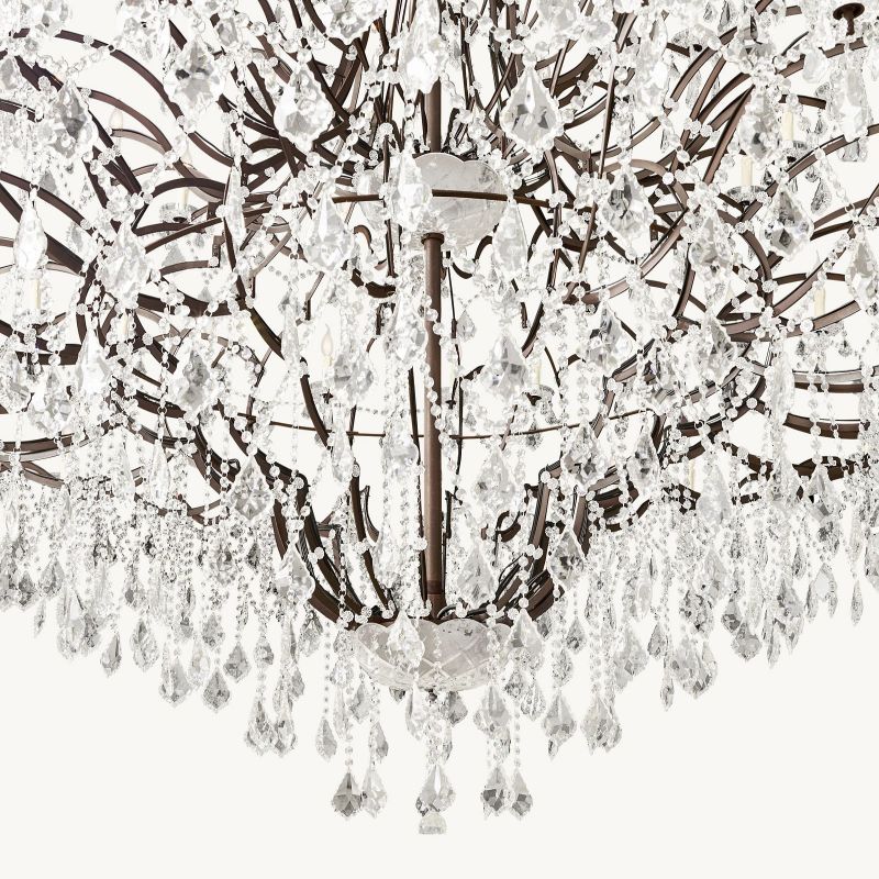 19TH C. Rococo Crystal Outdoor Chandelier 101”-Vancei
