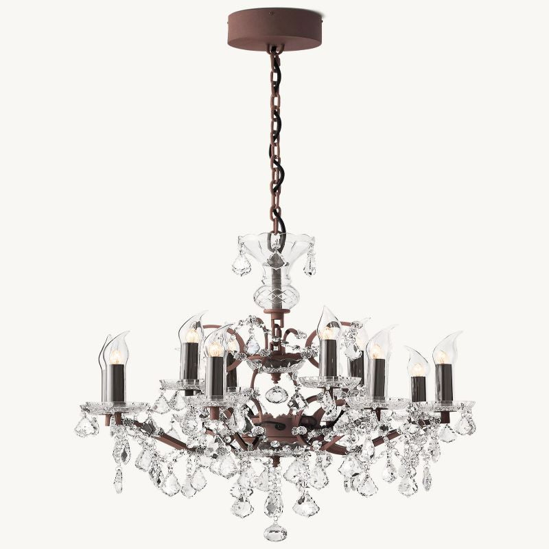 19TH C. Rococo Crystal Outdoor Chandelier-Vancei