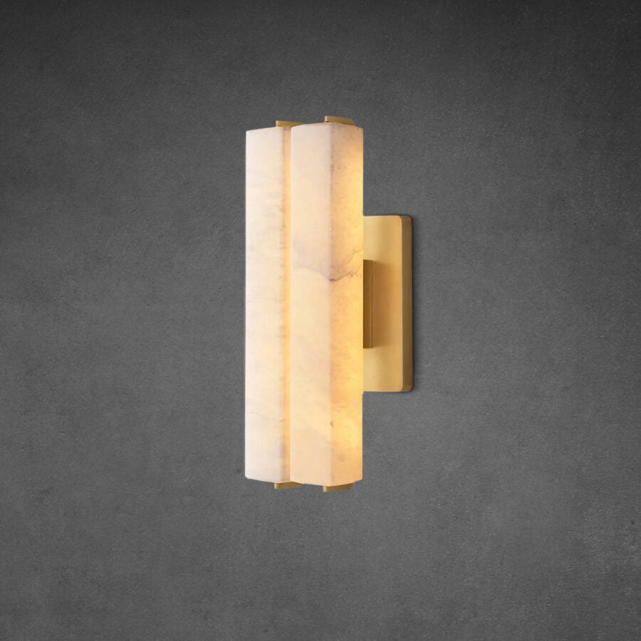 Auduban Alabaster Double Sconce-Vancei