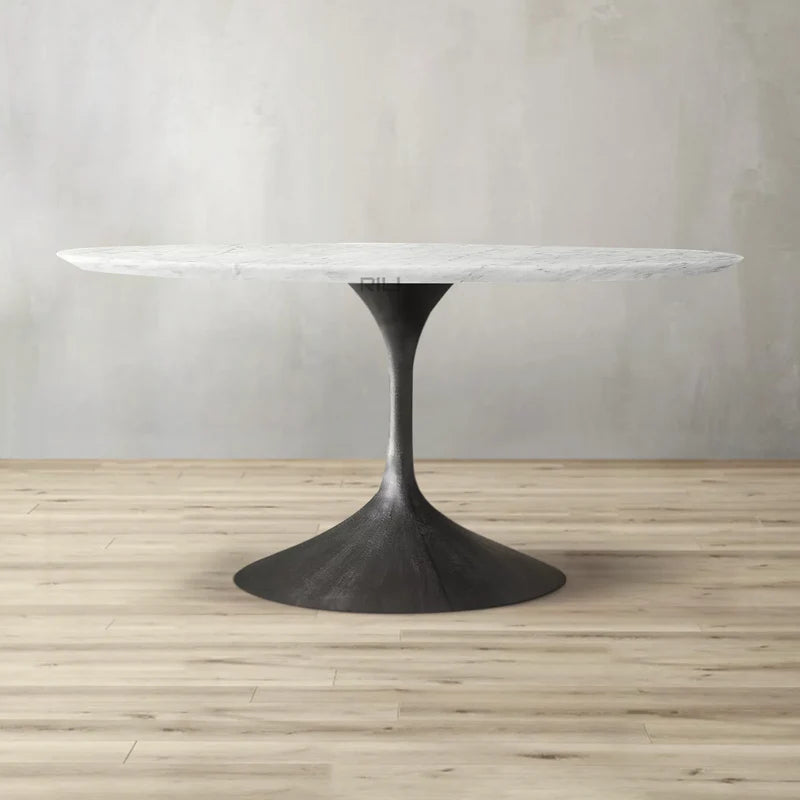Aero Stone Square 48'' Round Corner Dining Table