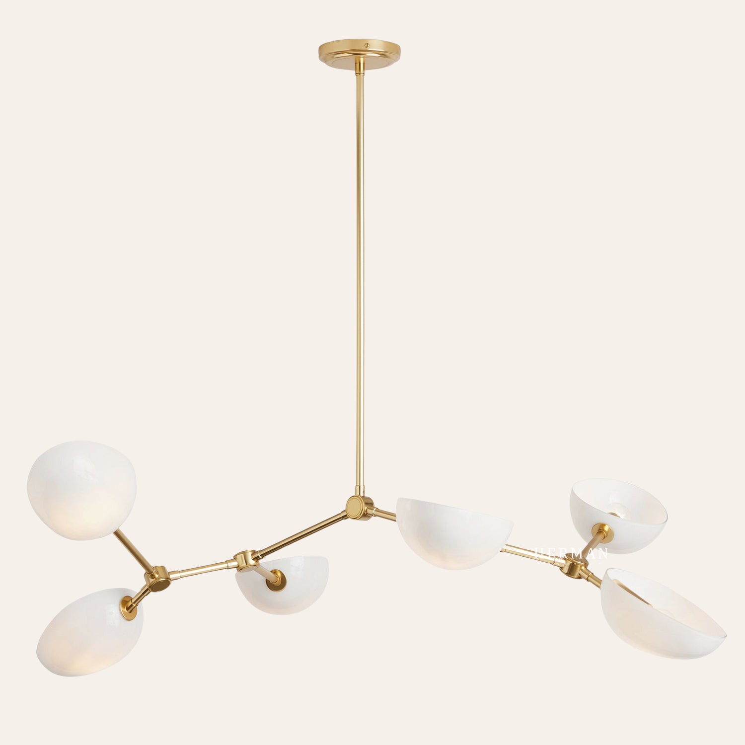 Argus Glass Chandelier 45" Width