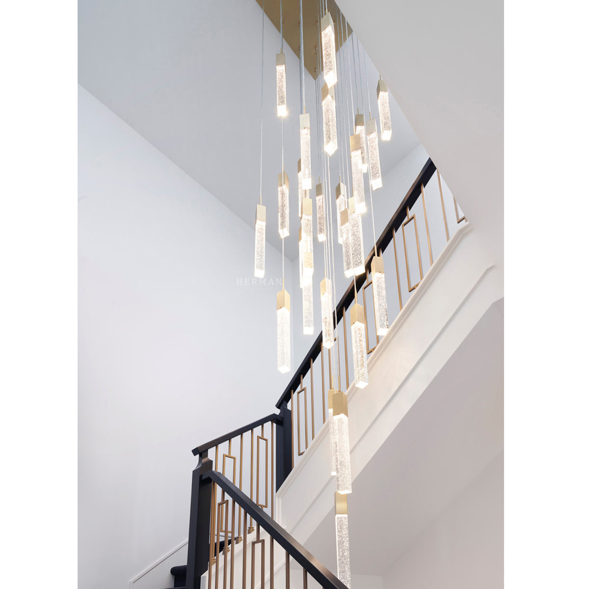 Sparkling Night Cylinder Chandelier// 13 Light