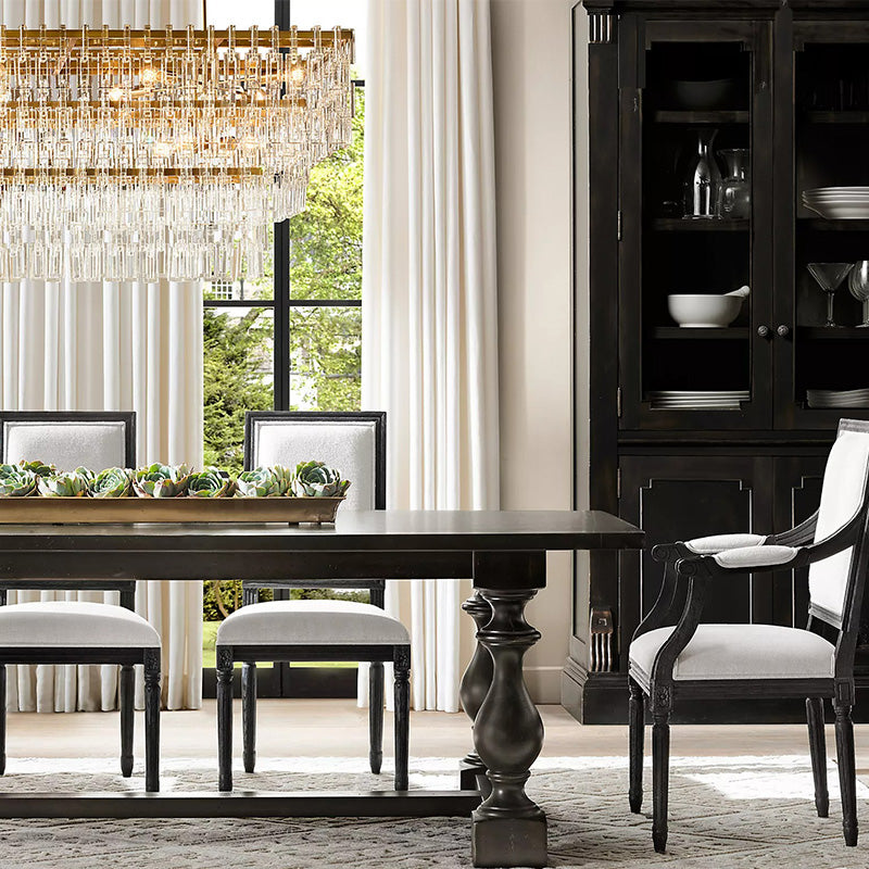 Mia 3 Tier Crystal Rectangular Chandelier 60"-Vancei