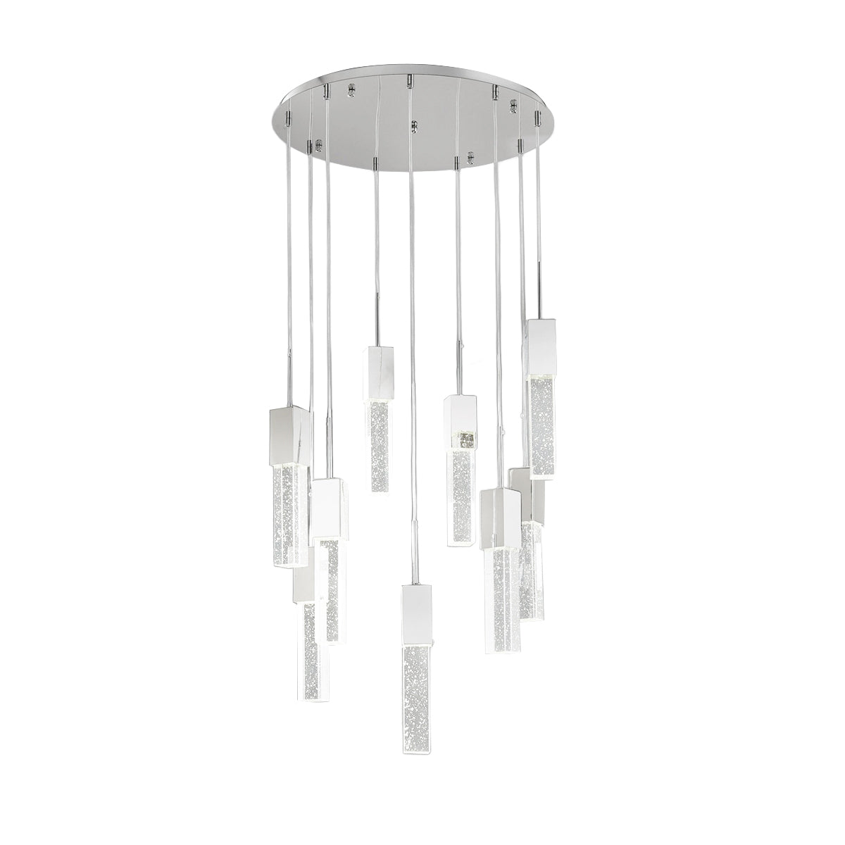 Sparkling Night Chandelier // 9 Light LED Spiral