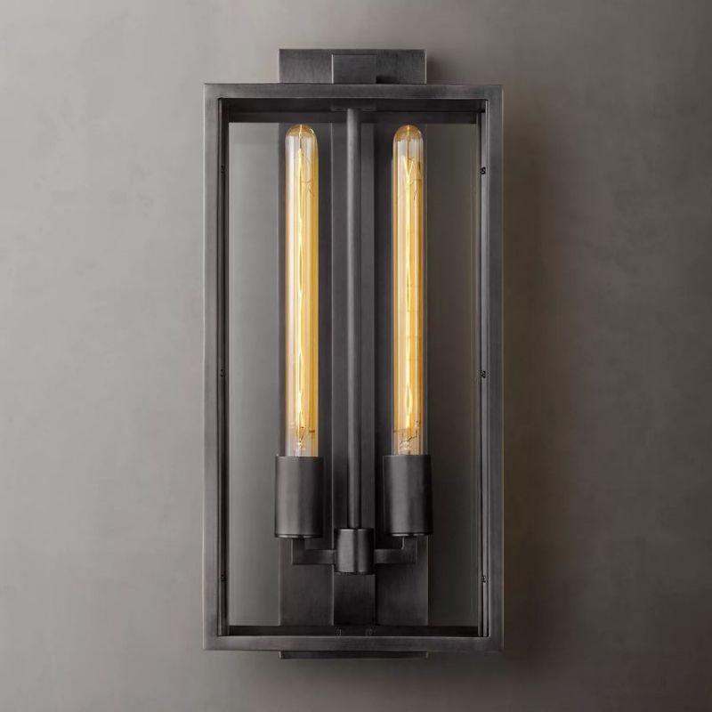 Vera Lantern Outdoor Wall Sconce 2-Light,21" H-Vancei