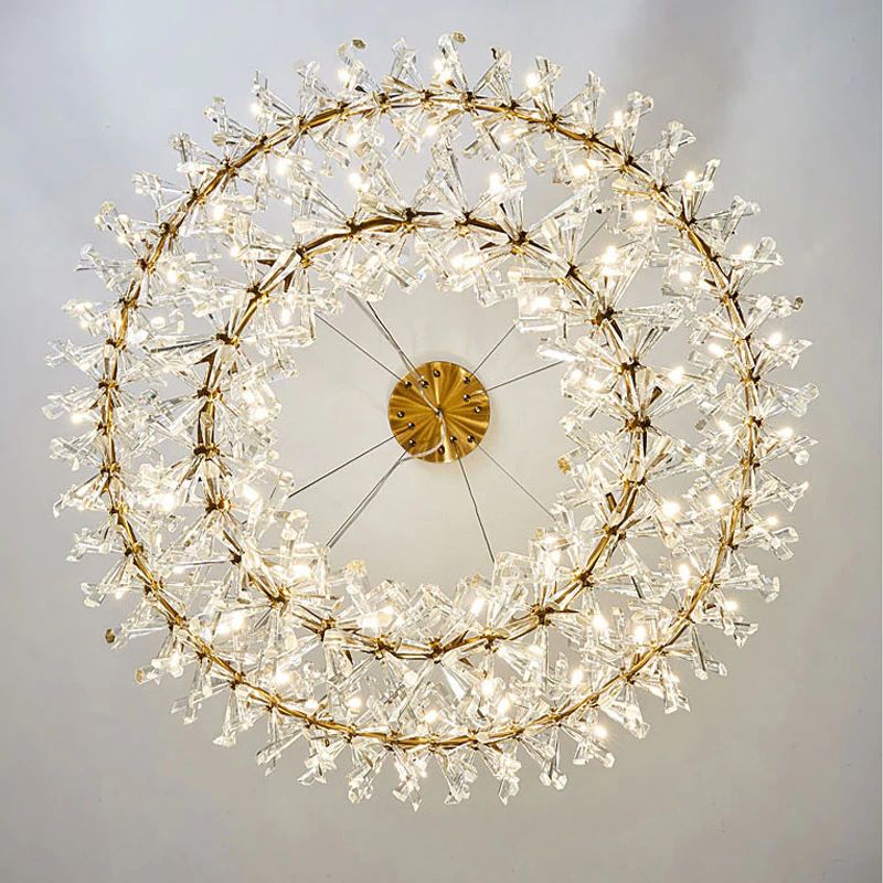 Isabel 2-Tier Ring Crystal Chandelier-Vancei