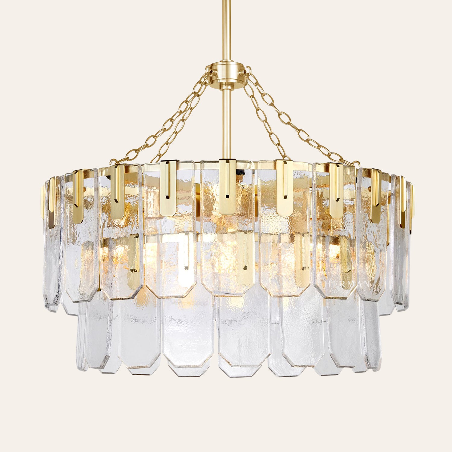 Nadia Glass Chandelier 30" 41"